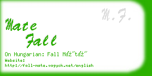 mate fall business card